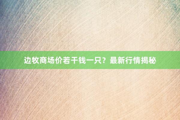 边牧商场价若干钱一只？最新行情揭秘